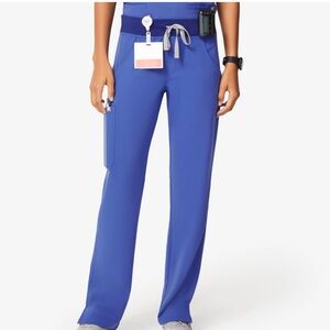 Figs Kade Cargo Style Tall Scrub Pants in Denim Blue